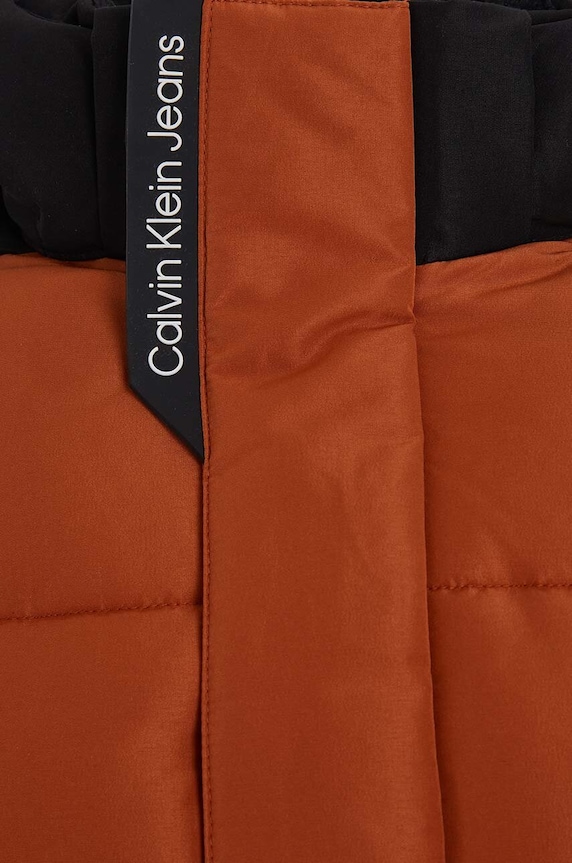 Detská bunda Calvin Klein Jeans oranžová IB0IB01722.9BYX
