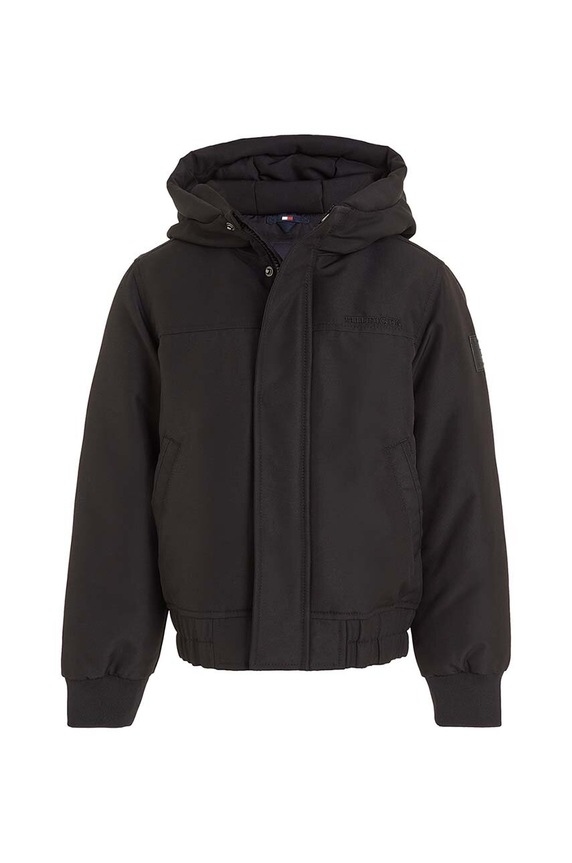 Παιδικό μπουφάν Tommy Hilfiger KB0KB08562.128.176.9BYX μαύρο AW23