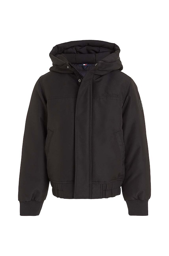 Παιδικό μπουφάν Tommy Hilfiger KB0KB08562.128.176.9BYX μαύρο AW23