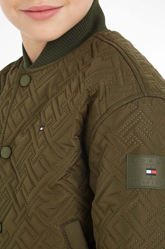 Tommy Hilfiger kurtka bomber dziecięca KB0KB08565.128.176.9BYX zielony