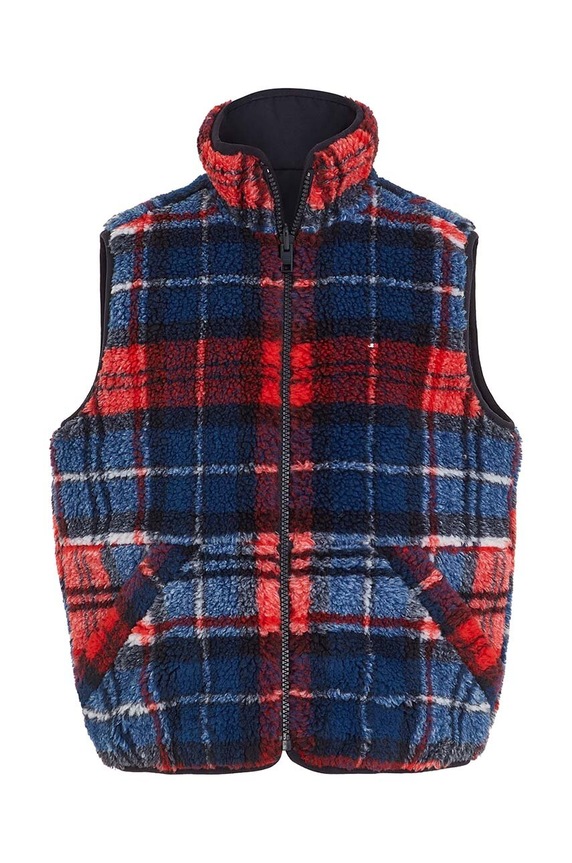 Tommy Hilfiger bezrękawnik dwustronny dziecięcy bez kaptura granatowy KB0KB08566.128.176.9BYX