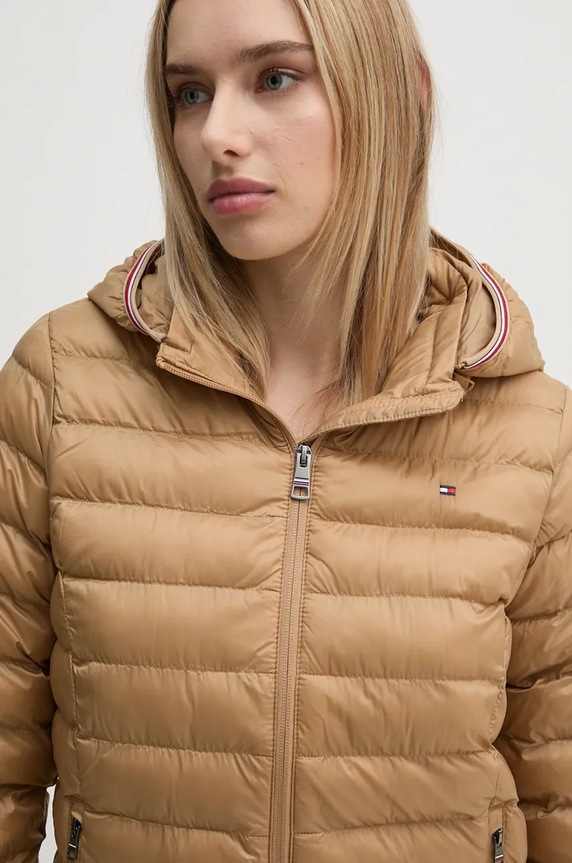 Μπουφάν Tommy Hilfiger μπεζ WW0WW38927