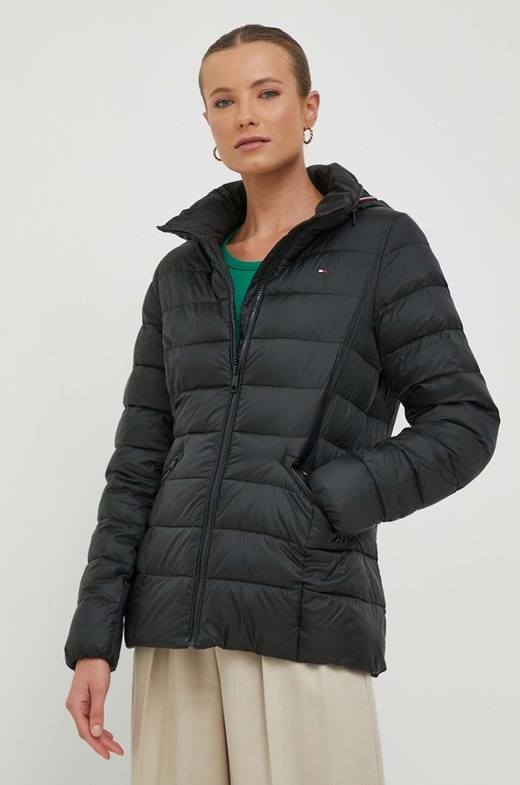Bunda Tommy Hilfiger s podšívkou černá WW0WW39581