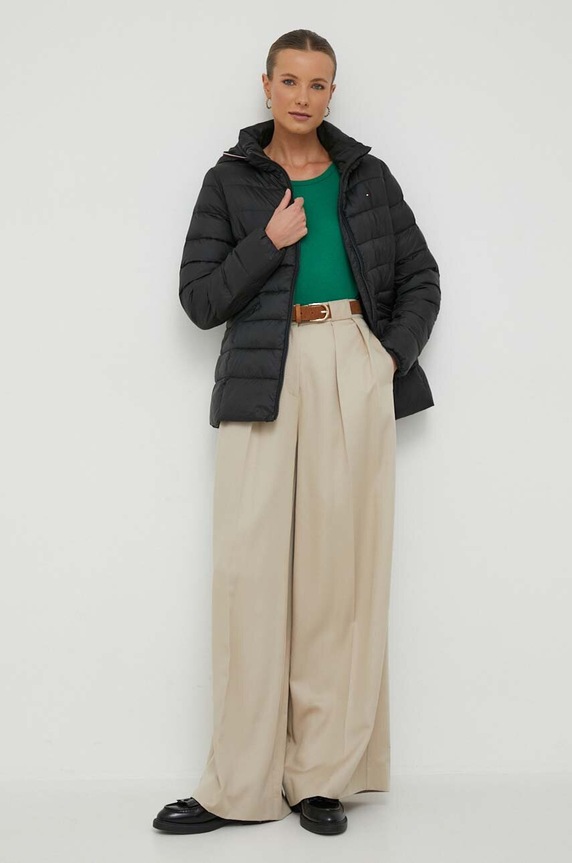 Bunda Tommy Hilfiger WW0WW39581 černá AW23