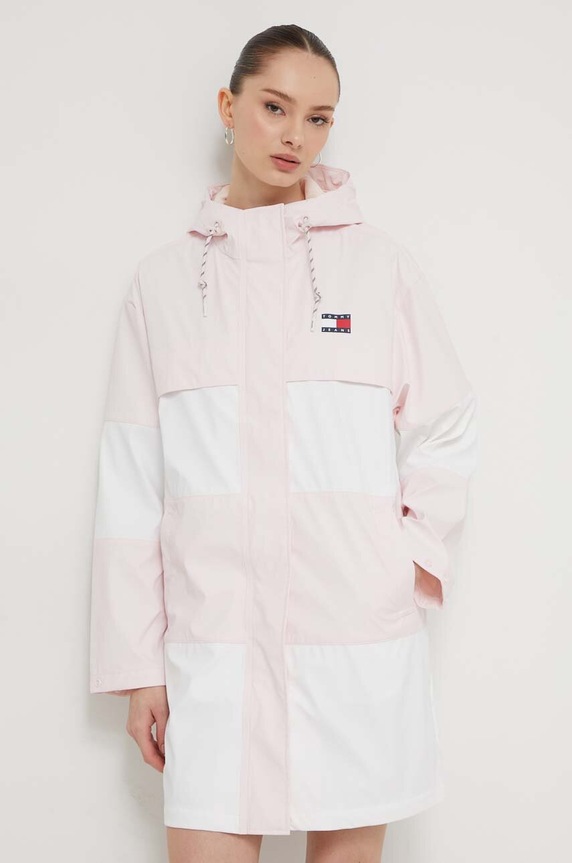 Tommy Jeans rövid kabát rózsaszín DW0DW15948