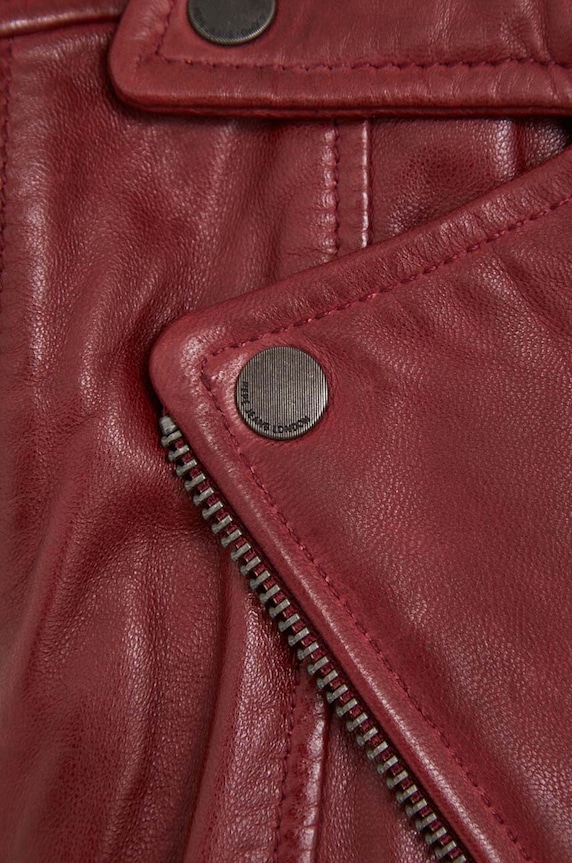 Pepe Jeans vesta din piele PL402240.299 burgundia