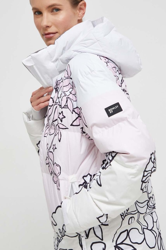 Roxy kurtka puchowa x Rowley biały ERJTJ03445