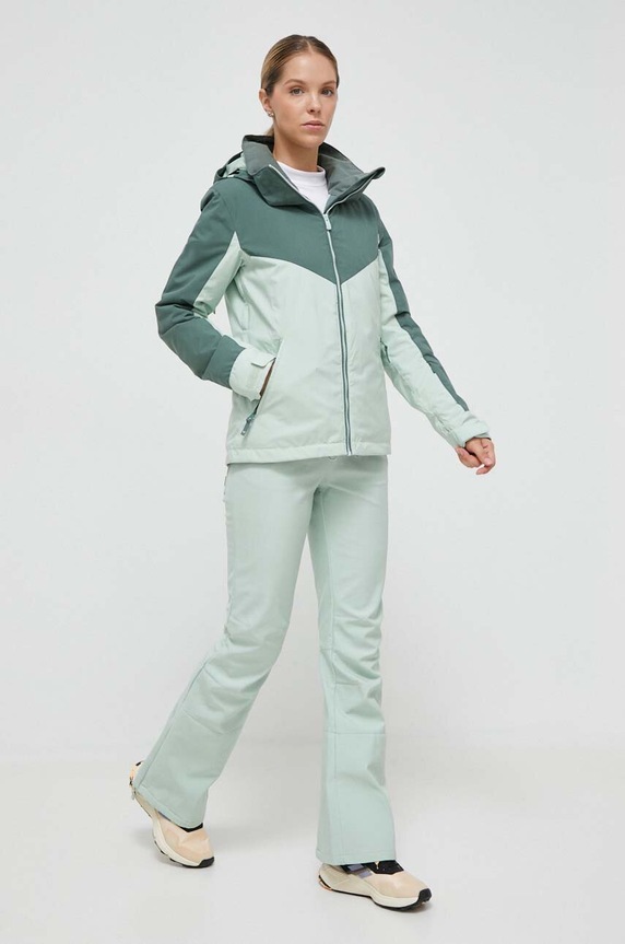 Μπουφάν Roxy Free Jet Block ERJTJ03430 πράσινο AW23