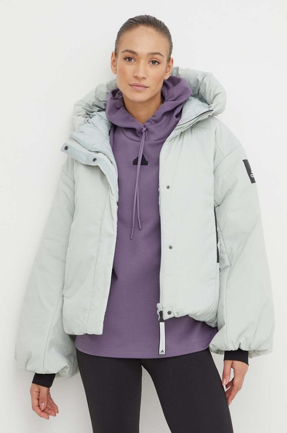 adidas kurtka puchowa zielony IK3122