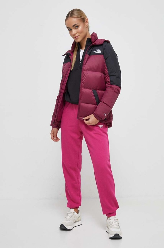 Μπουφάν με επένδυση από πούπουλα The North Face NF0A55H4KK91 μπορντό AW23