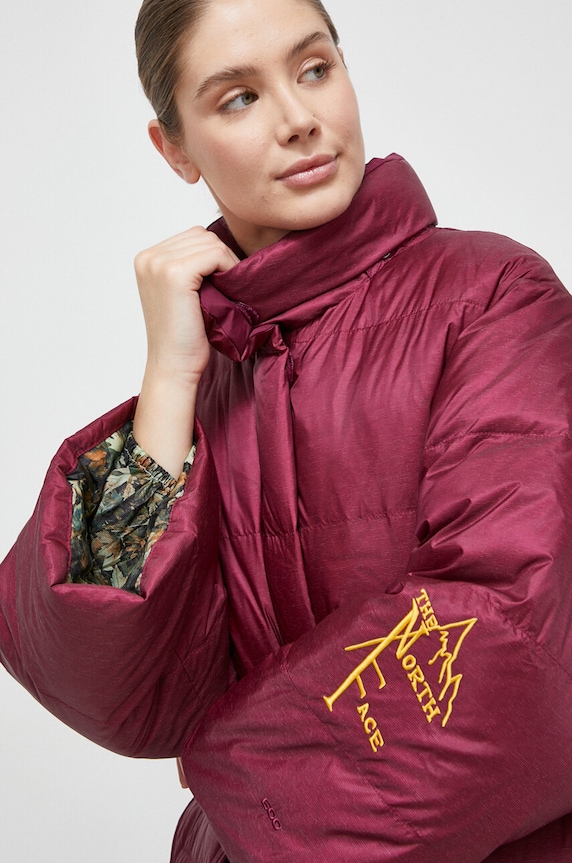 The North Face kurtka puchowa bordowy NF0A831XOSN1