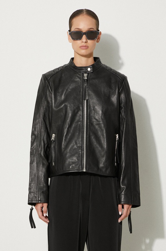Samsoe Samsoe leather jacket without black F23300187