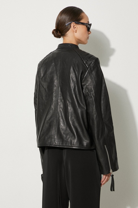 Clothing Samsoe Samsoe leather jacket F23300187 black
