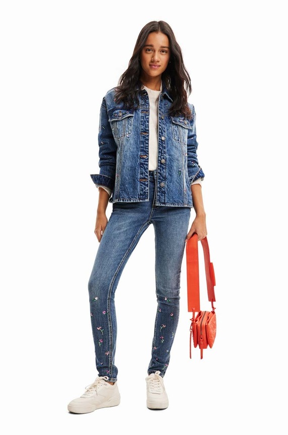 Desigual kurtka jeansowa niebieski 23WWED02