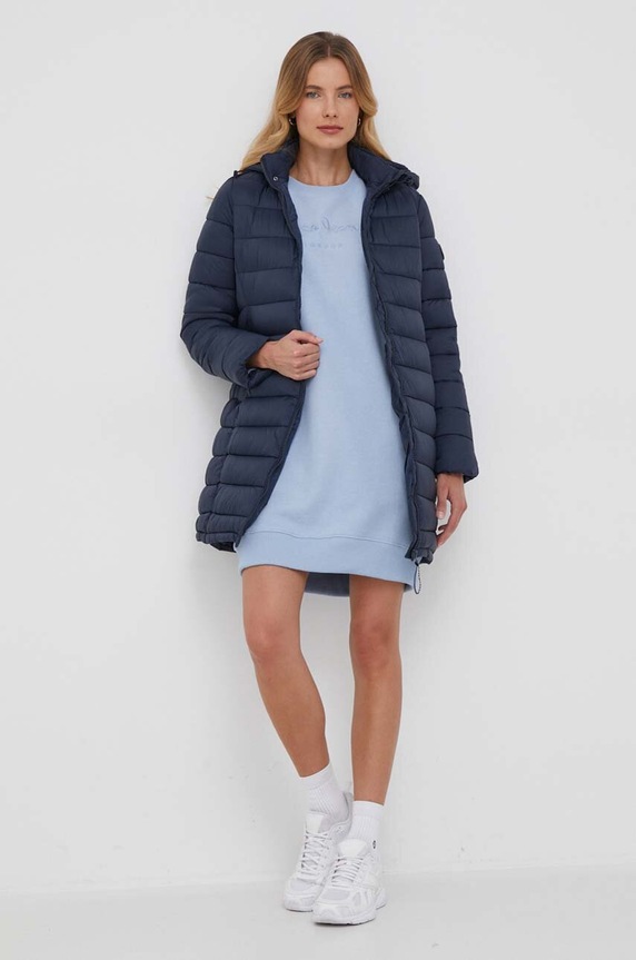 Pepe Jeans rövid kabát Maddie enyhén szigetelt sötétkék PL402252.594