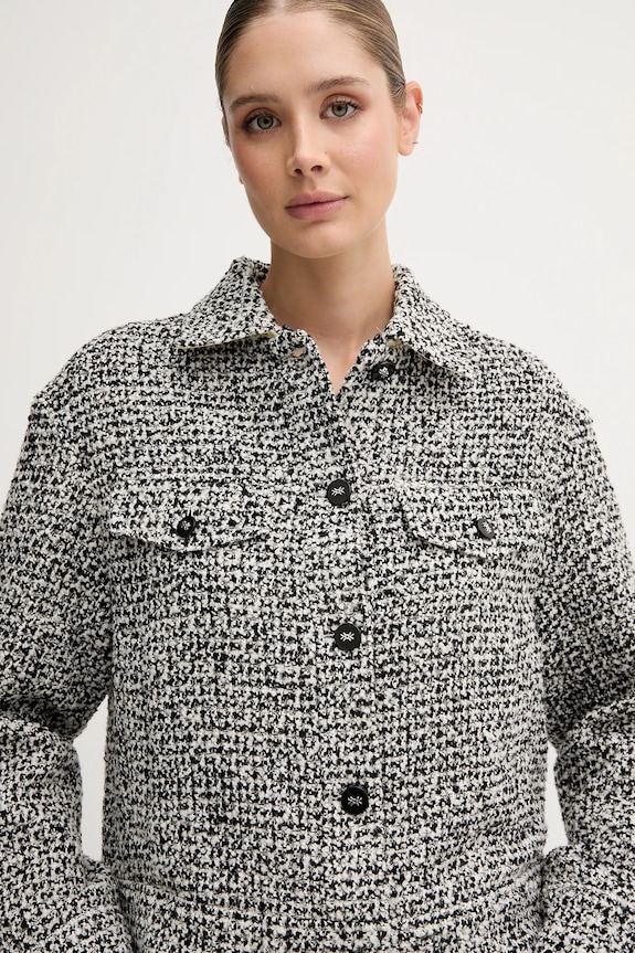United Colors of Benetton jachetă de lână negru 2I20DN048.902