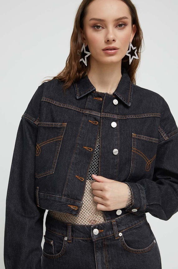 Дънково яке Moschino Jeans черен 0515.8735