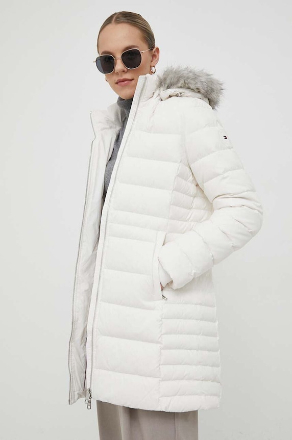 Oblečení Péřová bunda Tommy Hilfiger WW0WW39747 béžová