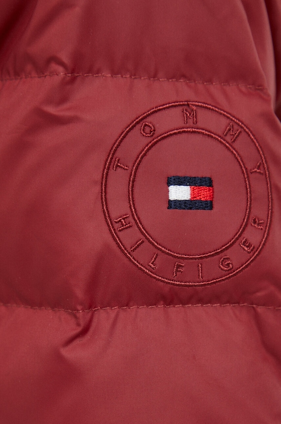 Péřová bunda Tommy Hilfiger WW0WW39747 burgundské