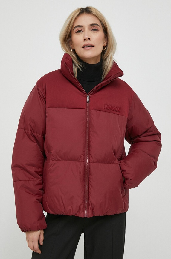 Jakna Tommy Hilfiger Planet friendly bordo WW0WW39748