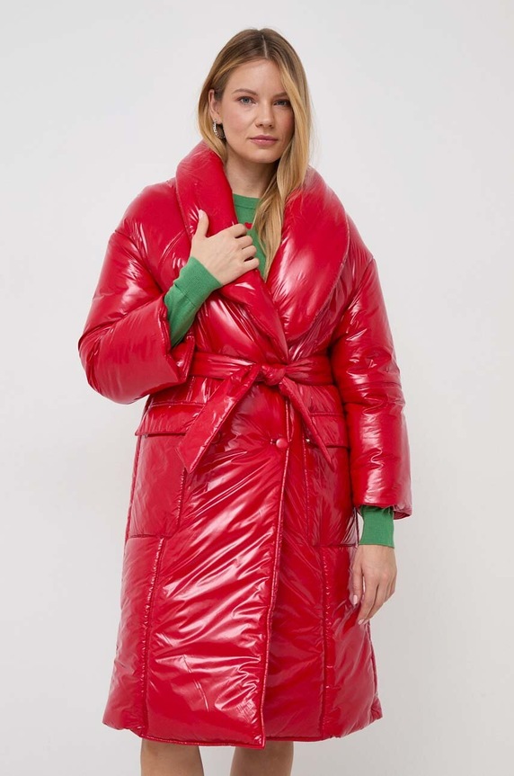 Bunda Patrizia Pepe oversize červená 2O0080.A335