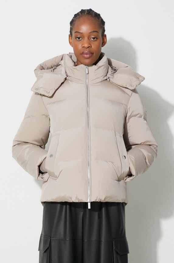 Woolrich kurtka puchowa pozostałe beżowy CFWWOU0883FRUT1148