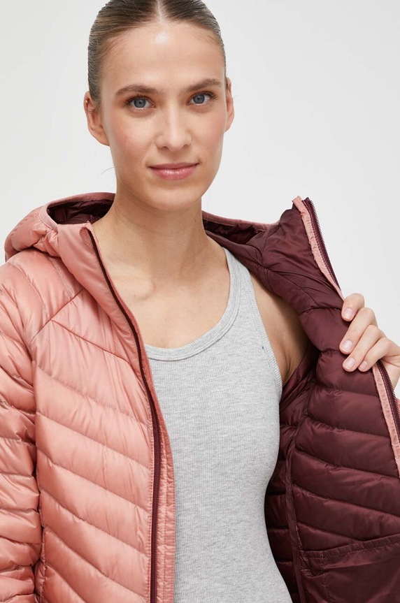 Πουπουλένιο αθλητικό μπουφάν Jack Wolfskin Passamani 1207101 ροζ