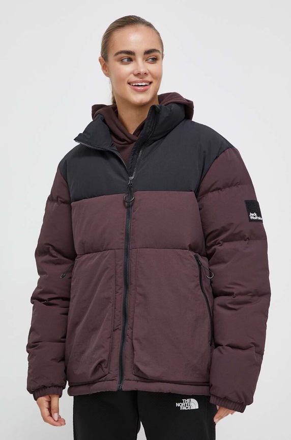Jack Wolfskin geaca de puf cu captuseala violet 1207561
