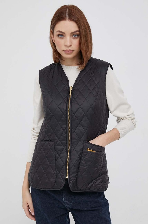 Barbour bezrękawnik dwustronny Markenfield Liner bez kaptura czarny LLI0013