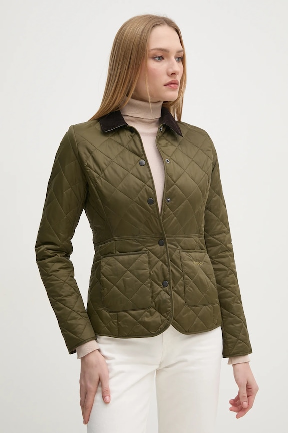 Barbour kurtka Deveron Quilt bez kaptura zielony LQU1012