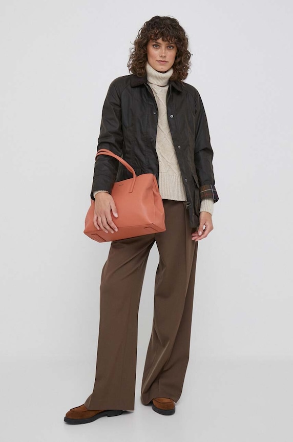 Бавовняна куртка Barbour LWX0668 коричневий AA00