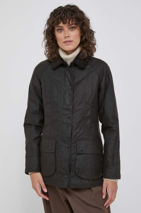 Бавовняна куртка Barbour коричневий LWX0668