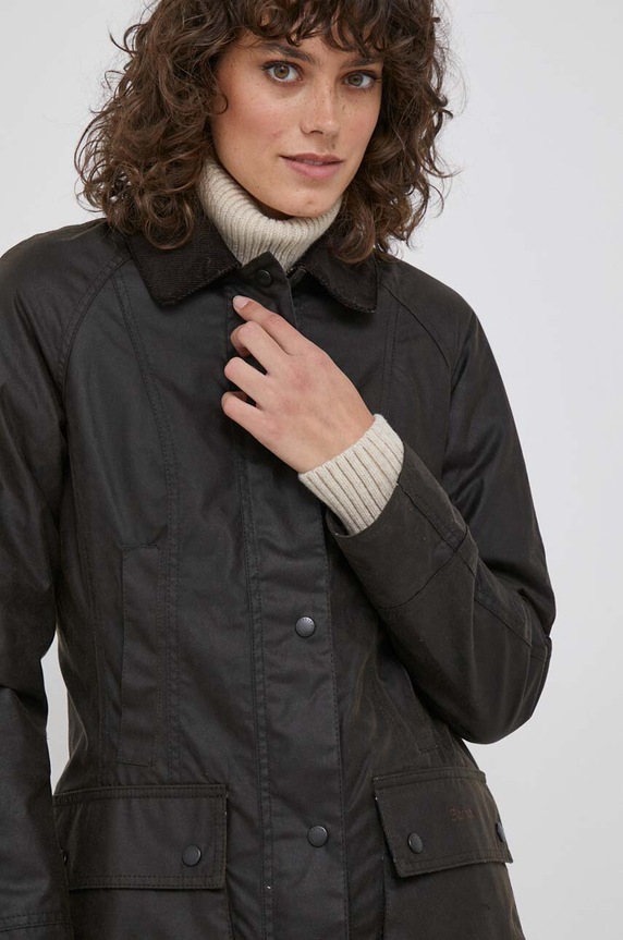 Бавовняна куртка Barbour LWX0668 коричневий