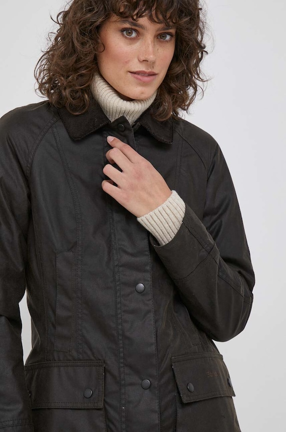 Бавовняна куртка Barbour LWX0668 коричневий
