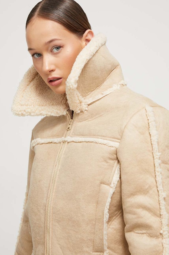 Jakna Abercrombie & Fitch za prijelazno razdoblje bež KI144.3179.414