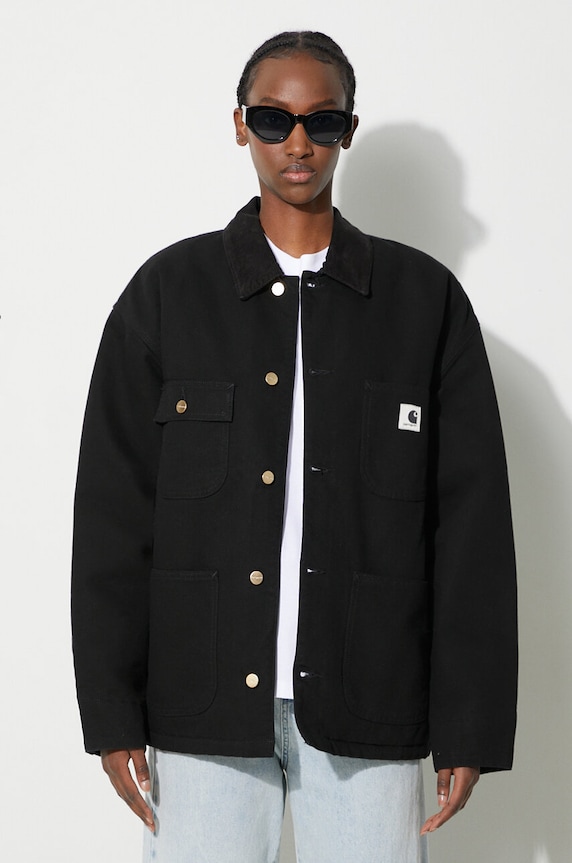 Carhartt WIP denim jacket with lining black I032235.00E02