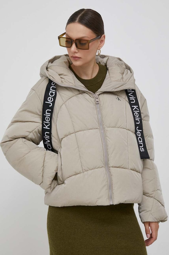 Μπουφάν Calvin Klein Jeans J20J221901 μπεζ AW23