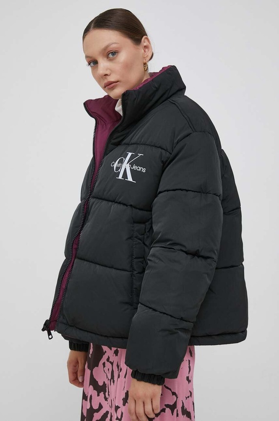 Calvin Klein Jeans kurtka dwustronna J20J222333 fioletowy AW23