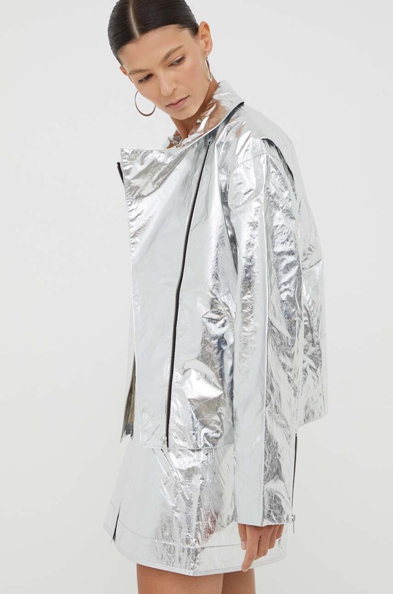 Μπουφάν Stine Goya Rockey SG5135 ασημί