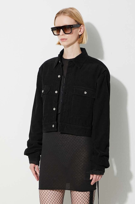 Rick Owens kurtka czarny DS02C5702.MC