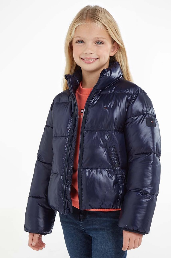 Detská bunda Tommy Hilfiger zateplené tmavomodrá KG0KG07392.128.176.9BYX