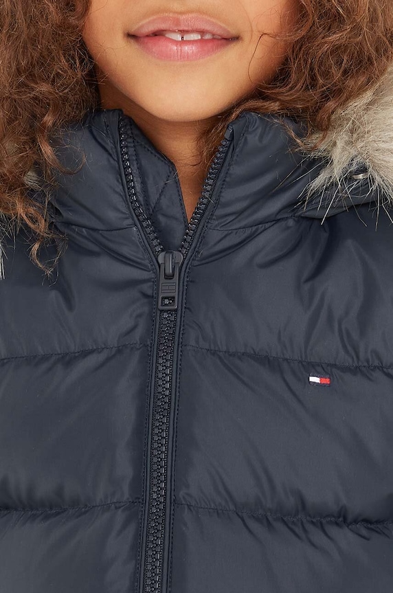 Dětská péřová bunda Tommy Hilfiger KG0KG07399.74.122.9BYX námořnická modř