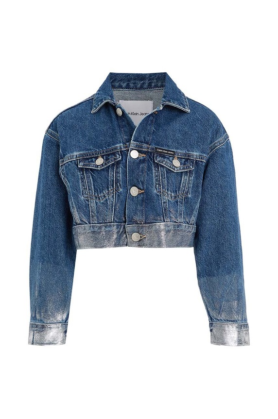 Calvin Klein Jeans kurtka jeansowa dziecięca IG0IG02053.9BYX niebieski AW23