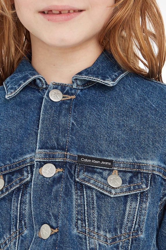 Calvin Klein Jeans kurtka jeansowa dziecięca IG0IG02053.9BYX niebieski