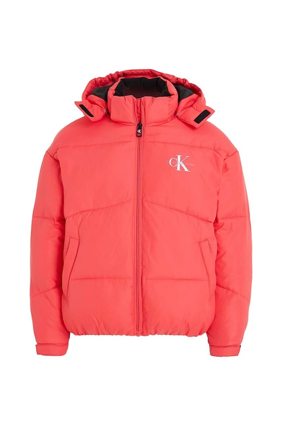 Detská bunda Calvin Klein Jeans IG0IG02056.9BYX červená AW24