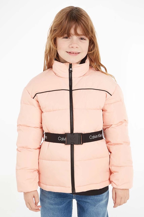 Calvin Klein Jeans kurtka dziecięca bez kaptura różowy IG0IG02057.9BYX