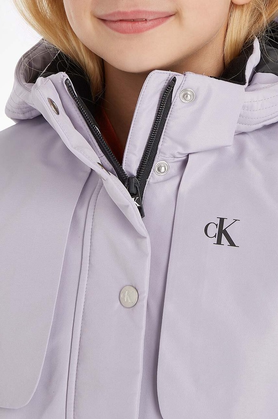 Calvin Klein Jeans kurtka dziecięca IG0IG02061.9BYX fioletowy