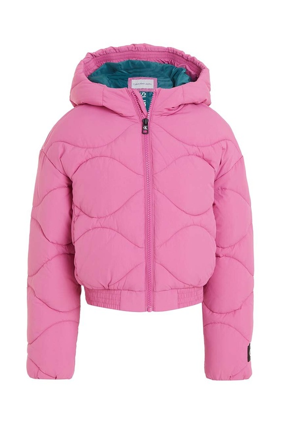 Calvin Klein Jeans kurtka dziecięca IG0IG02245.9BYX różowy AW23