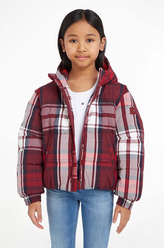 Tommy Hilfiger kurtka dziecięca pozostałe bordowy KG0KG07809.98.122.9BYX
