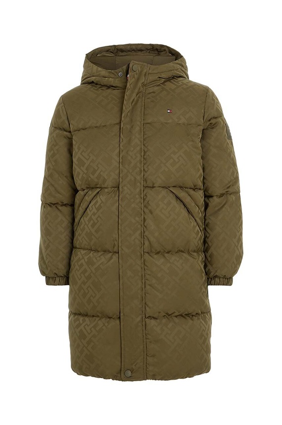 Παιδικό μπουφάν Tommy Hilfiger KS0KS00524.9BYX πράσινο AW23